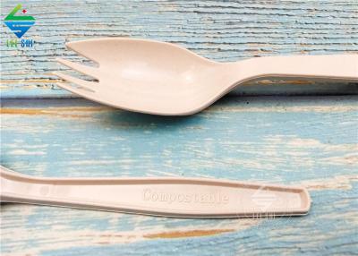 Natürliches Bambus biologisch abbaubares Material abbaubar kompostierbar Logo Besteck Kuchen Spork